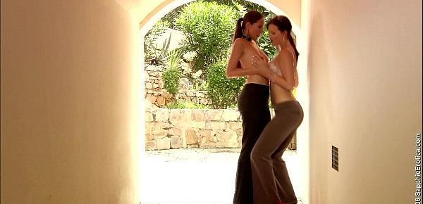  Hallway Honies sensual lesbian scene by SapphiX